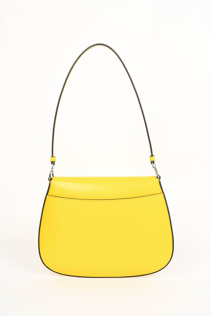 Prada Yellow Leather Small Cleo Shoulder Bag