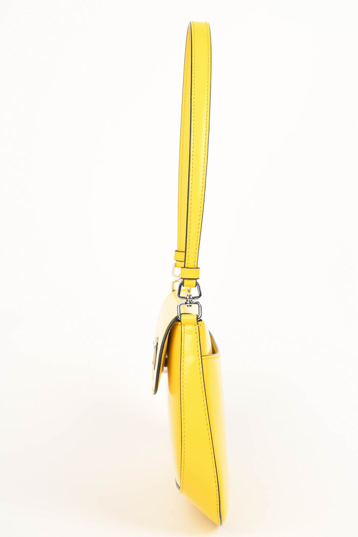 Prada Yellow Leather Small Cleo Shoulder Bag