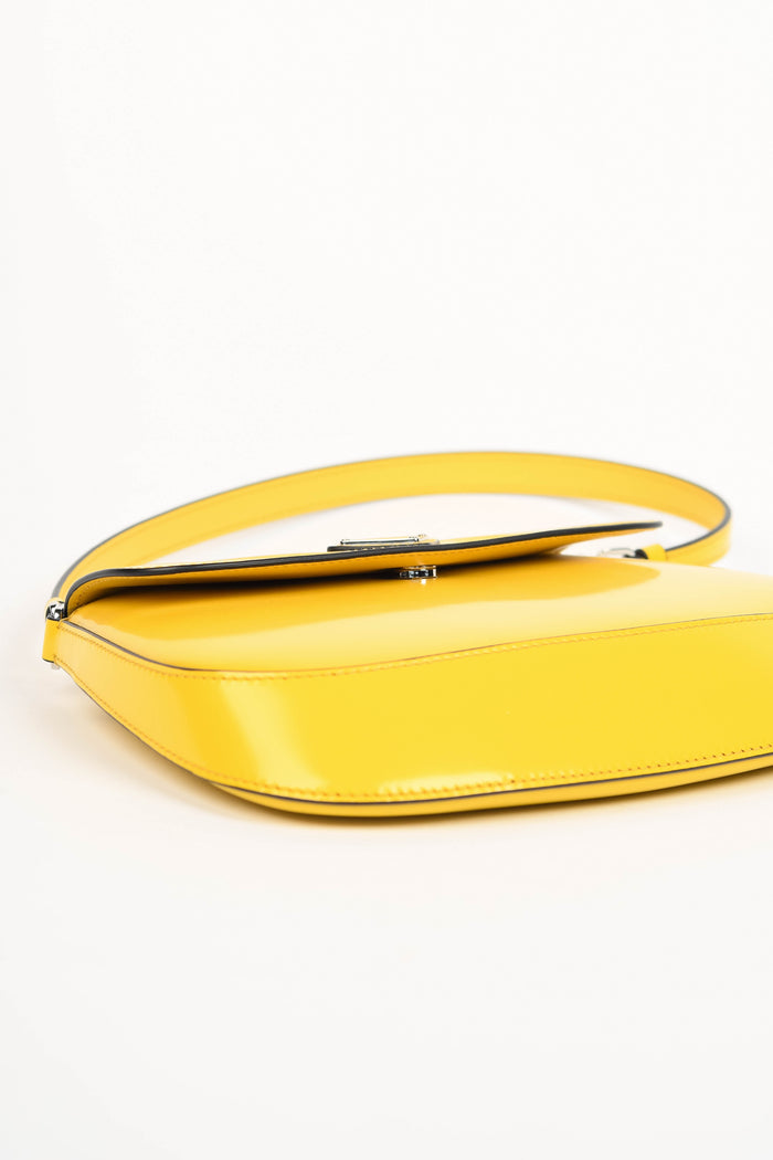 Prada Yellow Leather Small Cleo Shoulder Bag