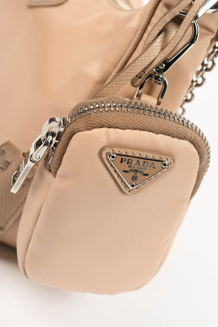 Prada Beige Re-Edition 2005 Re-Nylon Shoulder bag