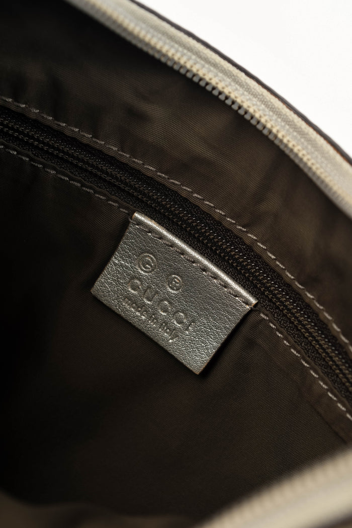 2000s Gucci Silver Guccissima Shoulder Bag