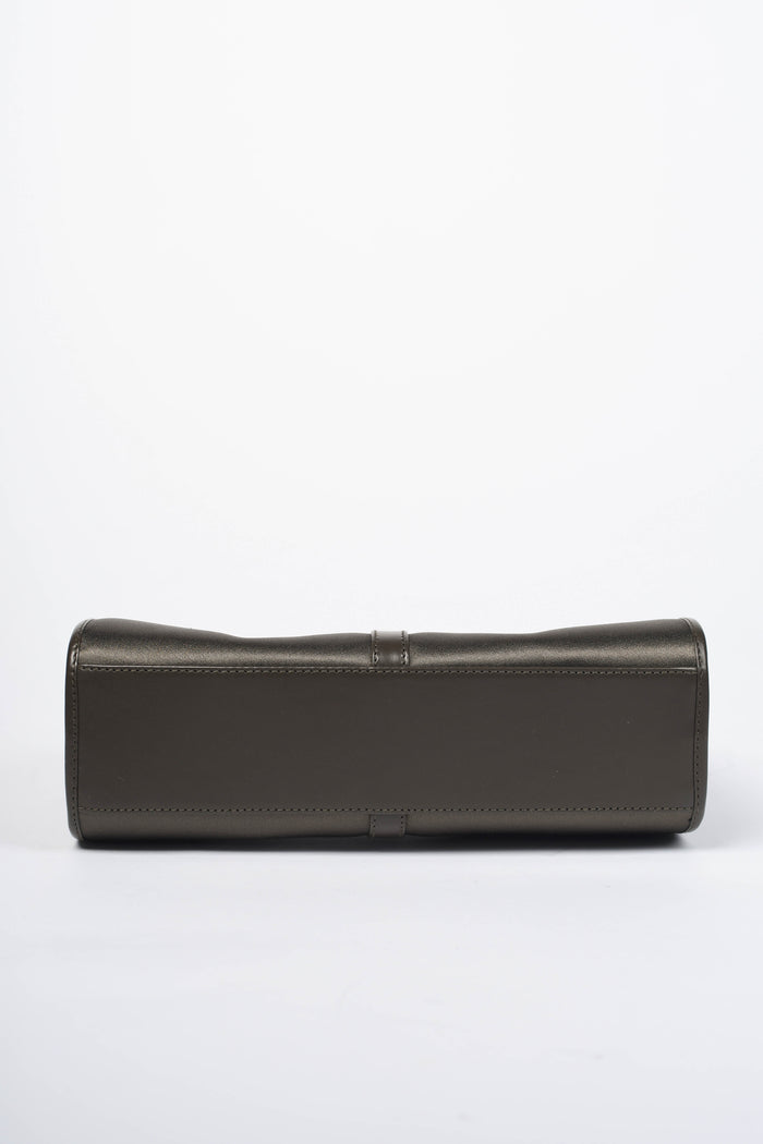 2000s Gucci Khaki Silk Jackie Shoulder Bag