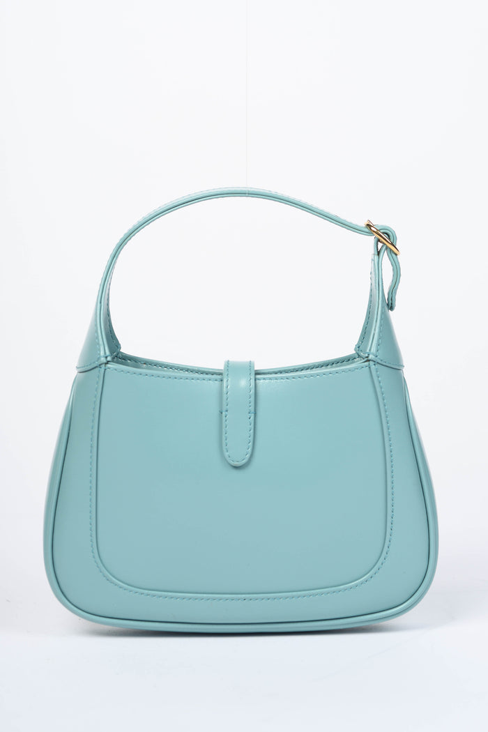 2020s Gucci Blue Leather Mini Jackie Top Handle Bag