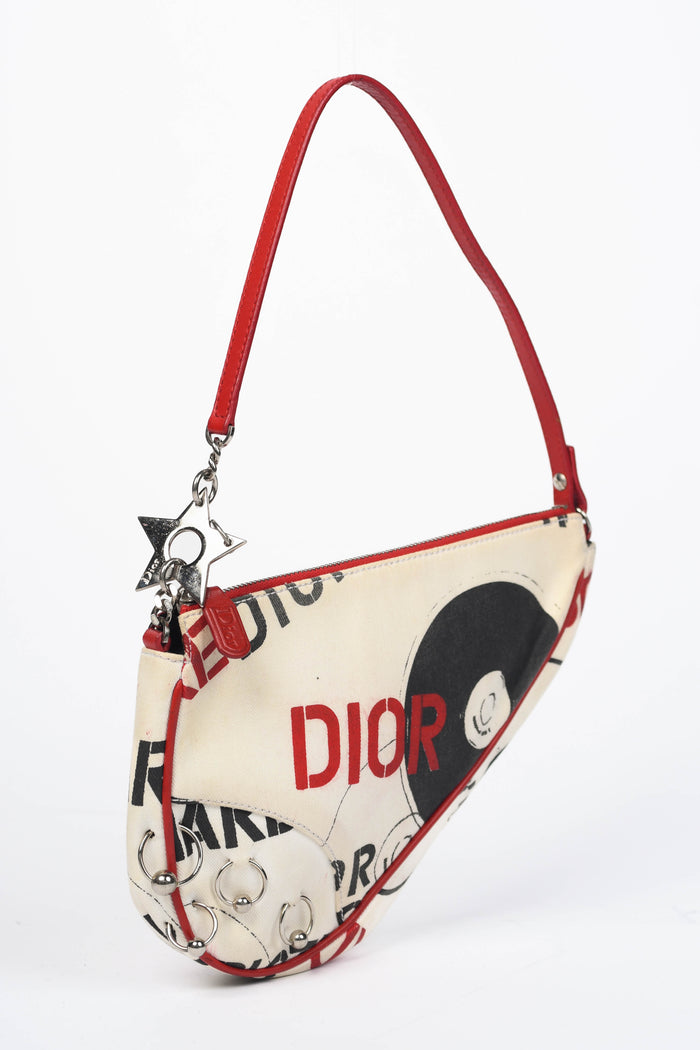 RARE 2000s Christian Dior Hardcore Piercing Saddle Bag