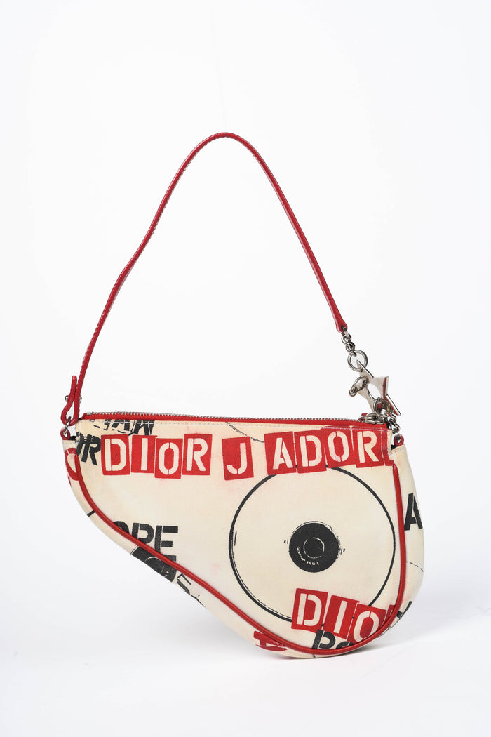 RARE 2000s Christian Dior Hardcore Piercing Saddle Bag