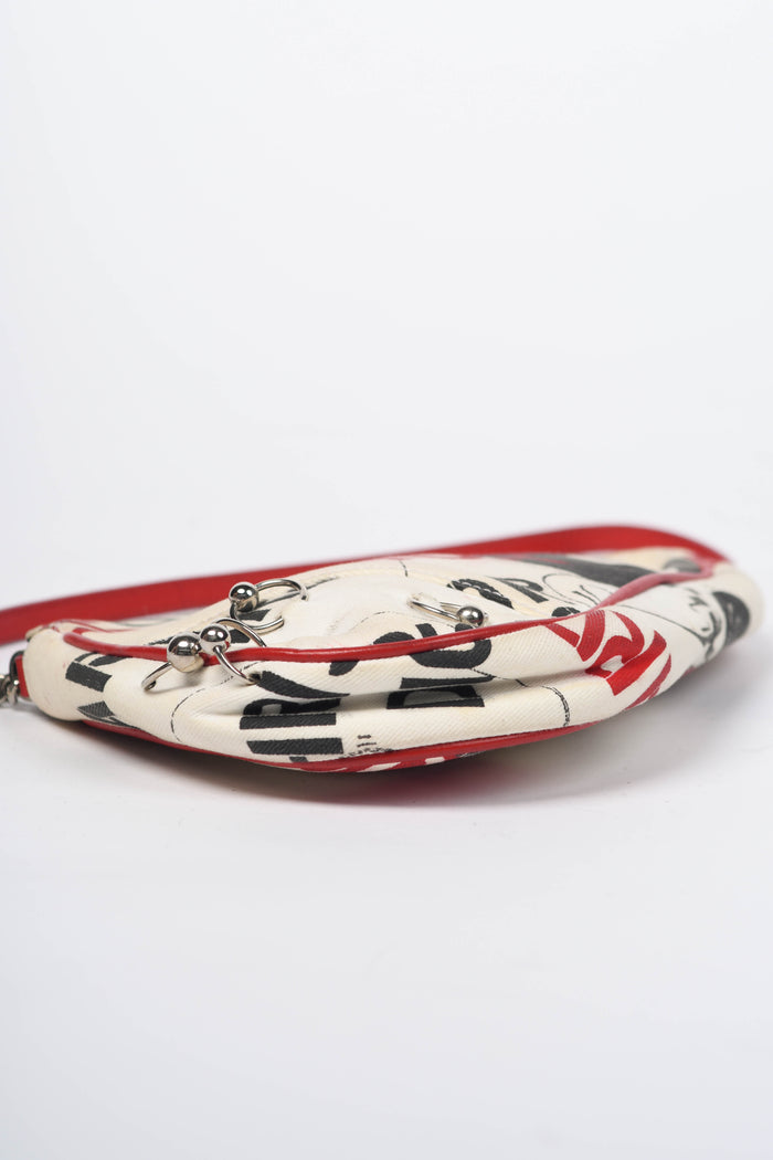 RARE 2000s Christian Dior Hardcore Piercing Saddle Bag