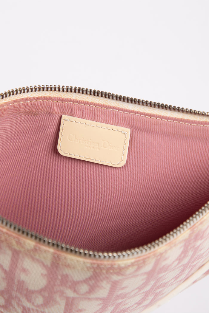 2000s Christian Dior Pink Monogram Saddle Shoulder Bag