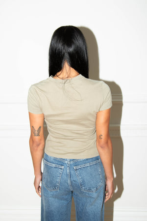2000s Christian Dior Denim "Dior" Khaki T-Shirt
