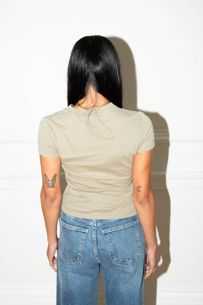 2000s Christian Dior Denim "Dior" Khaki T-Shirt
