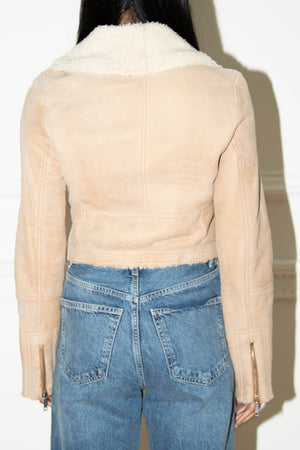 Vintage Celine Suede Shearling Jacket