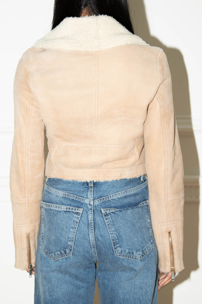 Vintage Celine Suede Shearling Jacket