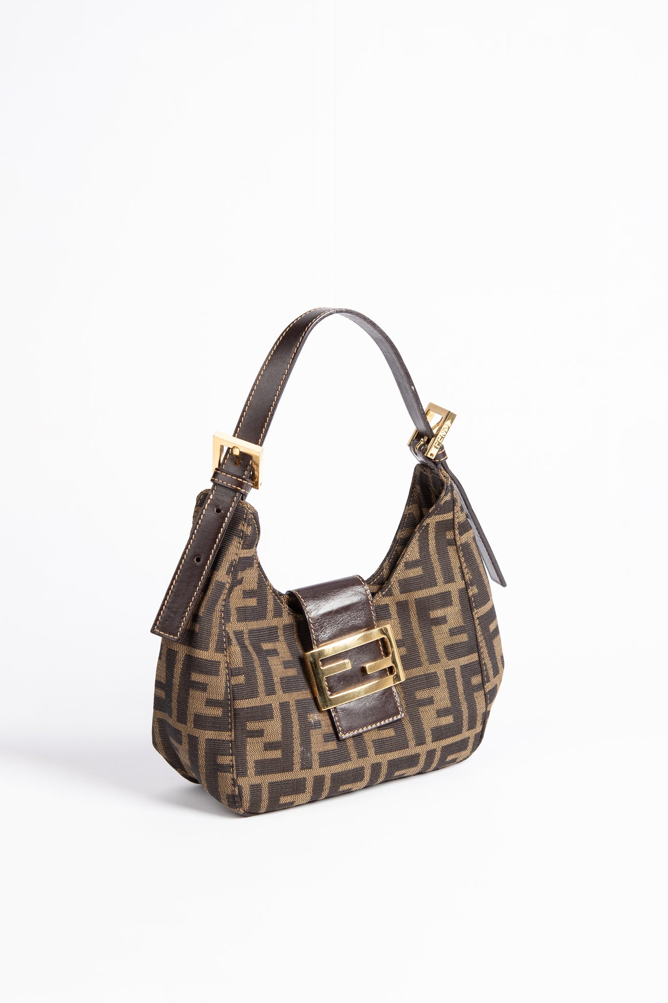 Vintage Fendi Zucca Monogram Small Bucket Bag Break Archive