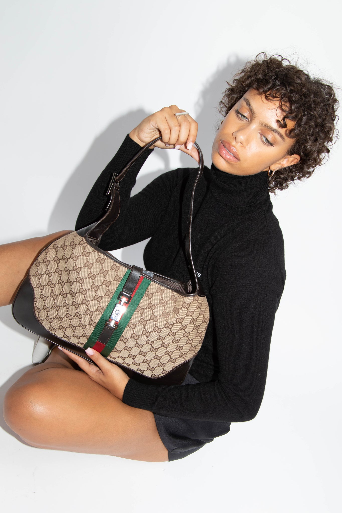 Vintage Gucci Classic GG Monogram Jackie Bag