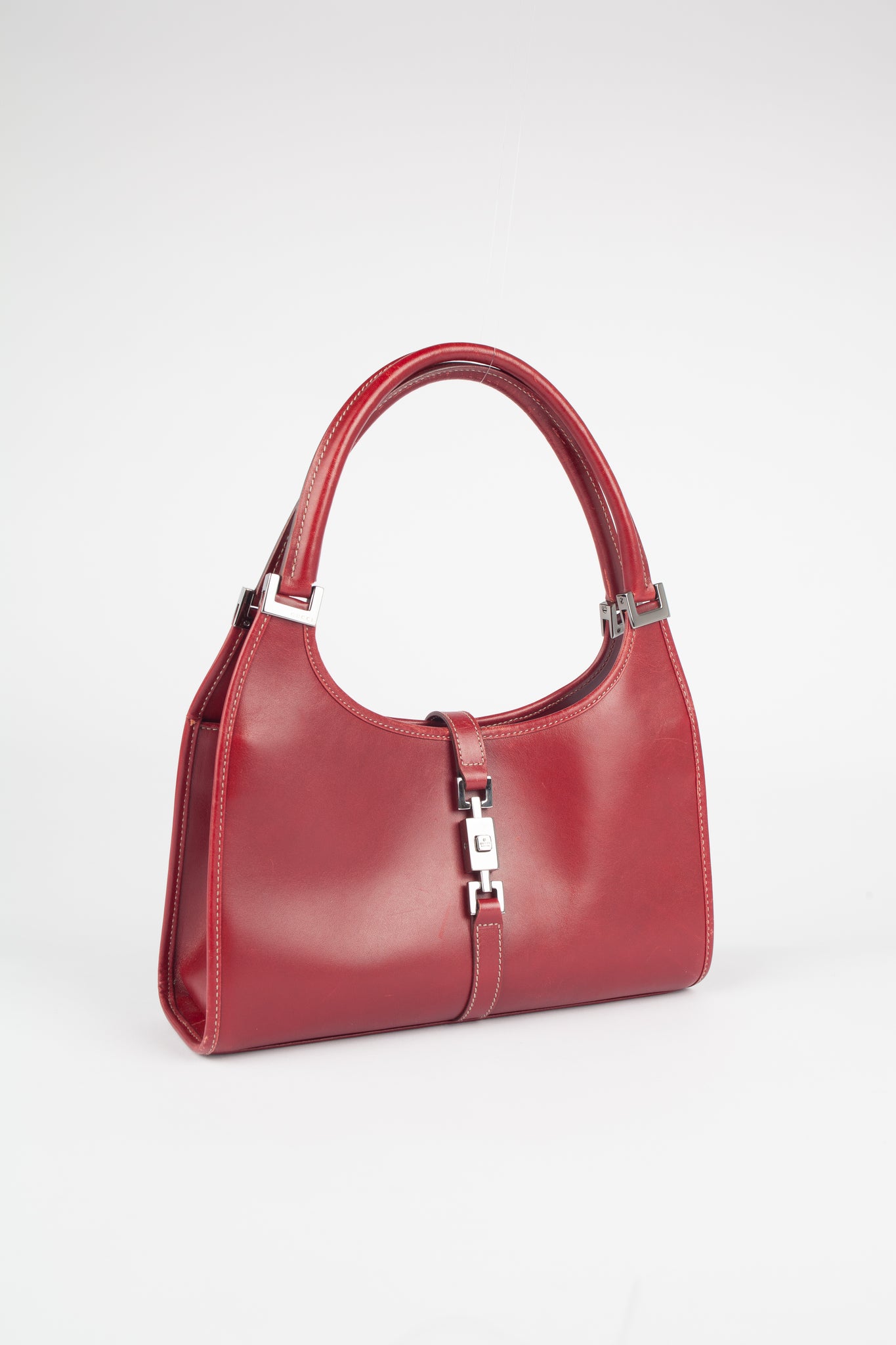 Vintage Gucci Red Leather Small Jackie Bag