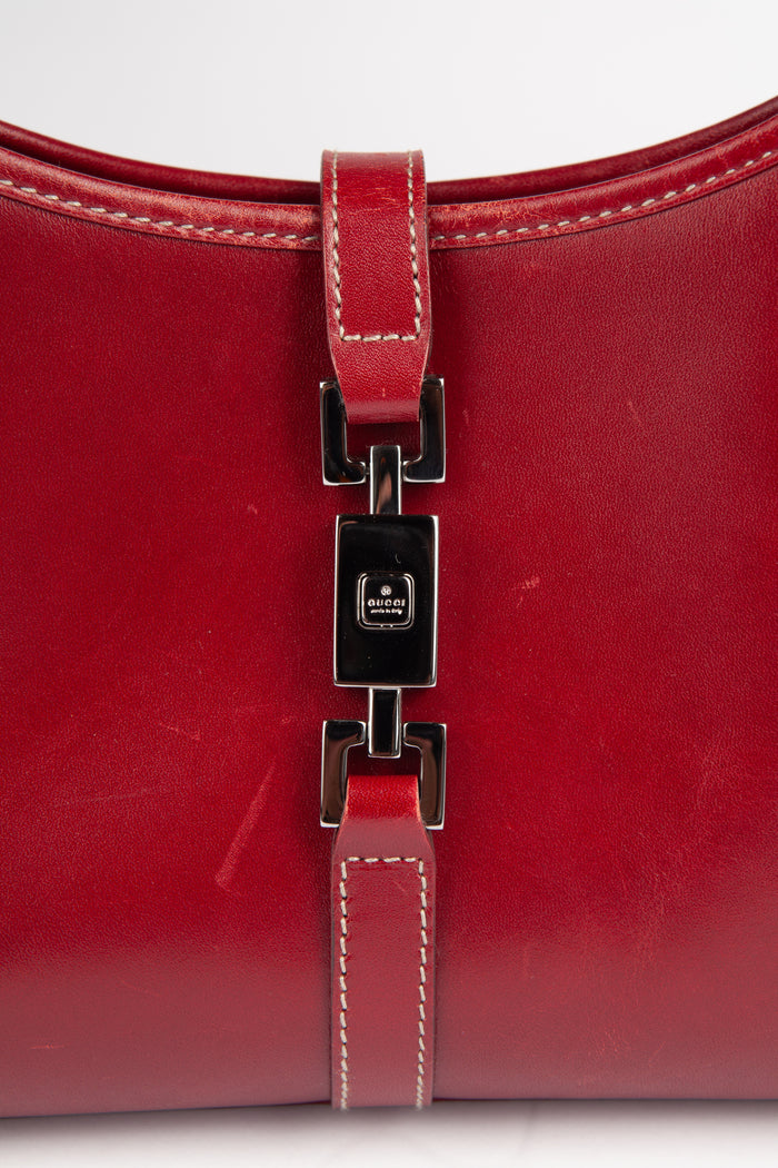 Vintage Gucci Red Leather Small Jackie Bag