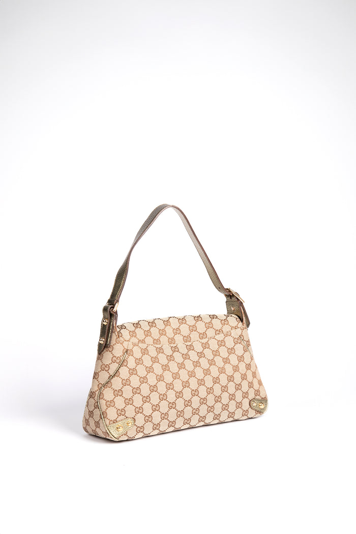 Vintage Gucci Classic GG Monogram Horsebit Shoulder Bag