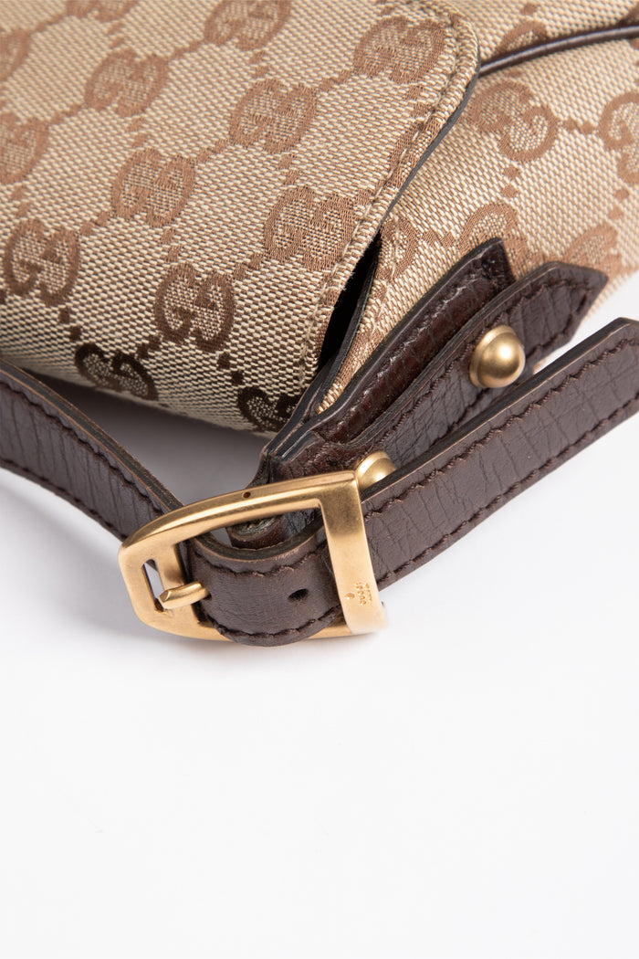 Vintage Gucci Classic GG Monogram Horsebit Shoulder Bag