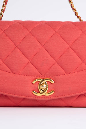 2010s Chanel Coral Diana Shoulder Bag GHW