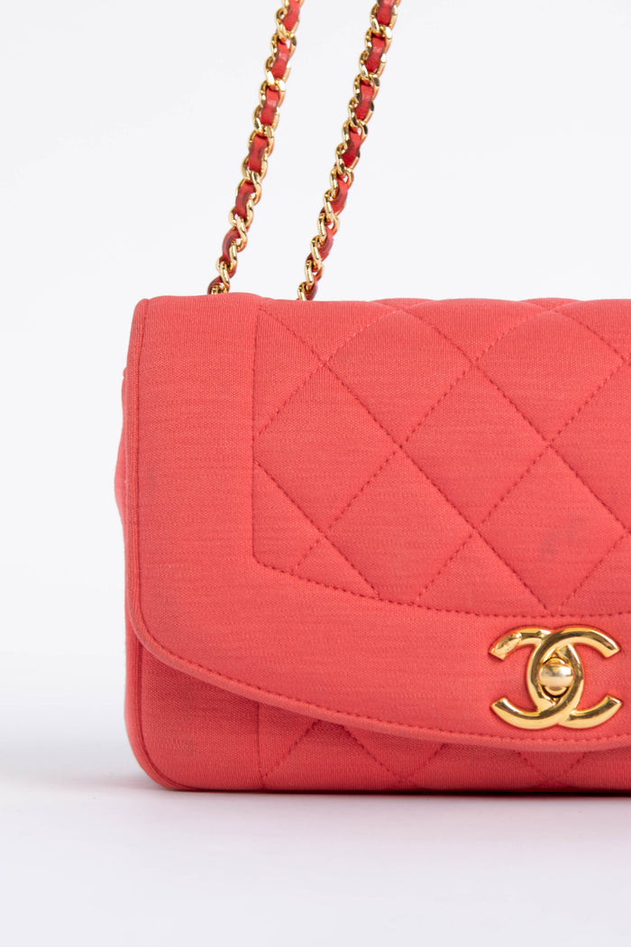 2010s Chanel Coral Diana Shoulder Bag GHW