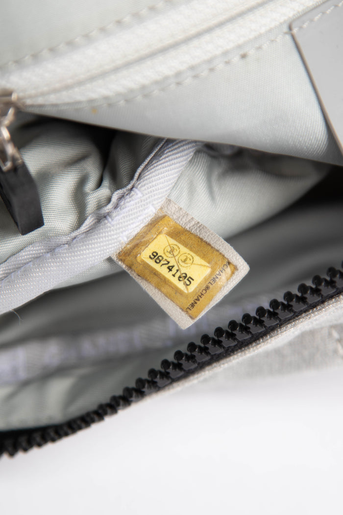 2000s Chanel Grey Jersey Sporty Flap Bag