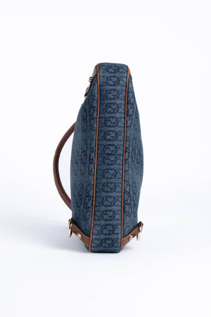 Vintage Gucci Denim Monogram Shoulder Bag