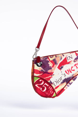 RARE Y2K Christian Dior John Galliano 'Victim' Saddle Bag