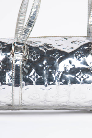 Louis Vuitton Papillon Handbag Miroir PVC 26 Silver 434911