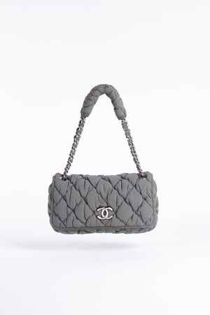 Chanel Black and Beige Striped Patent Classic Double Flap Bag Silver Hardware, 2014 (Very Good)