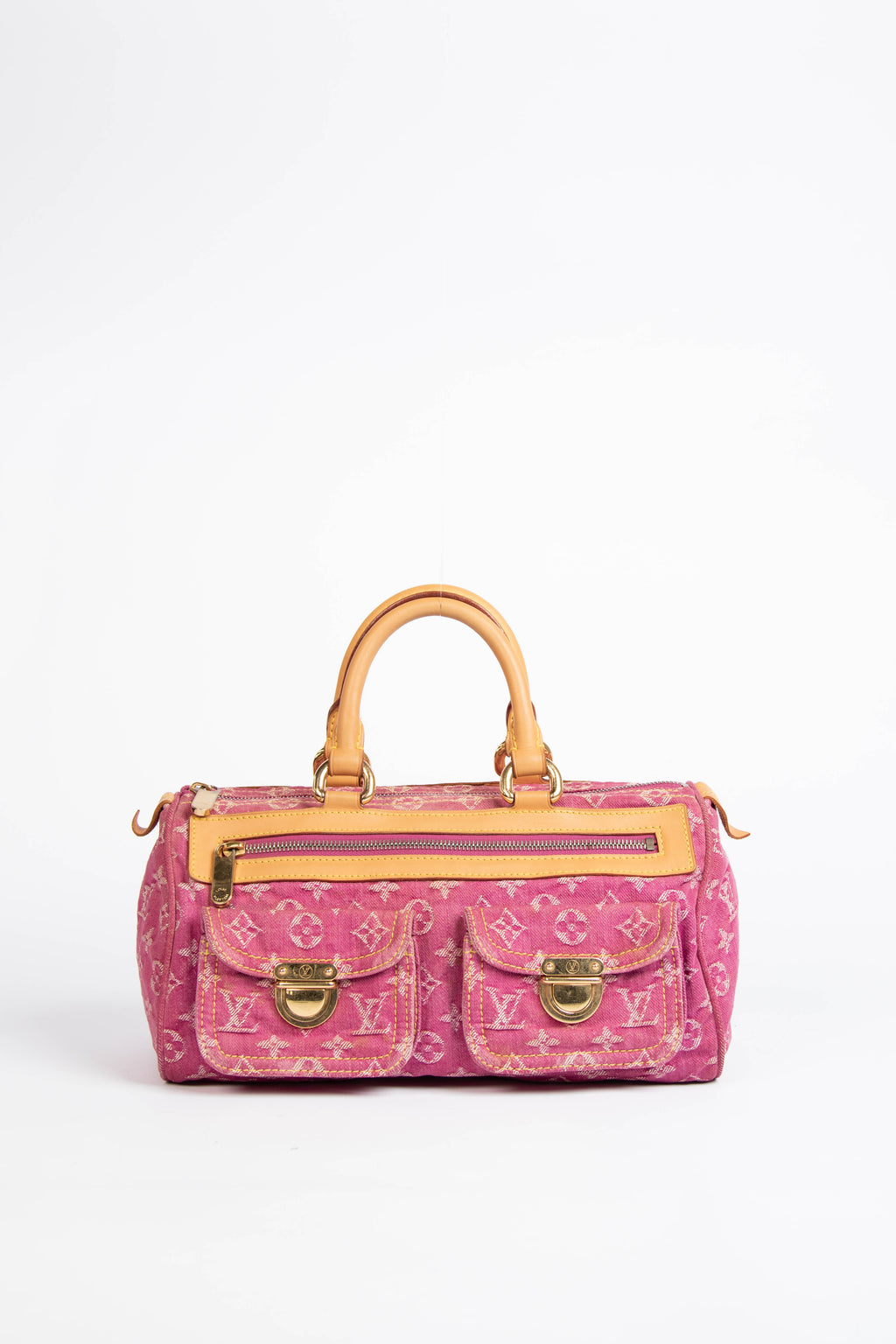 Vintage Louis Vuitton Pink Denim Neo Speedy Bag