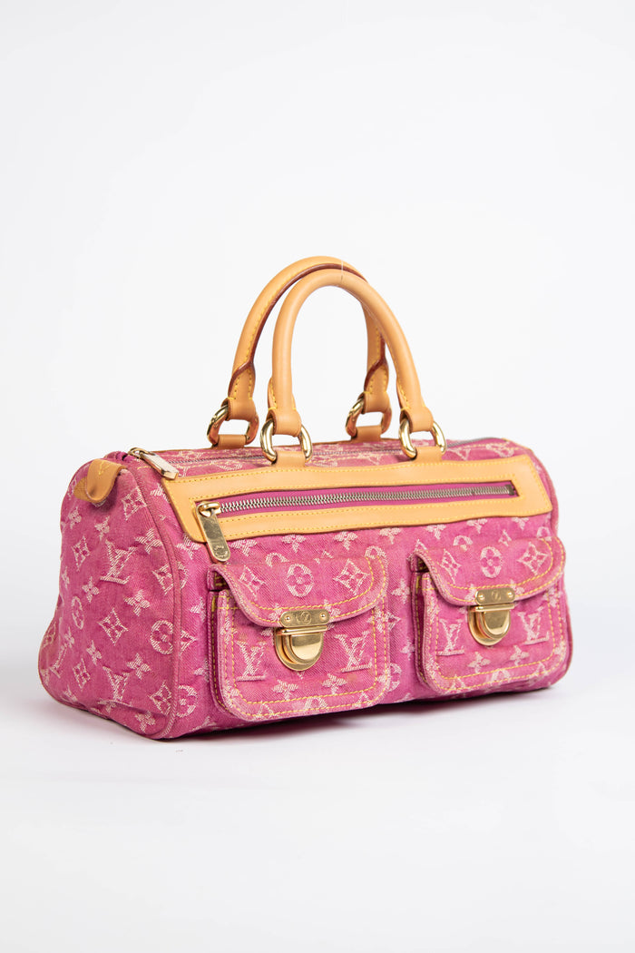 Vintage Louis Vuitton Pink Denim Neo Speedy Bag
