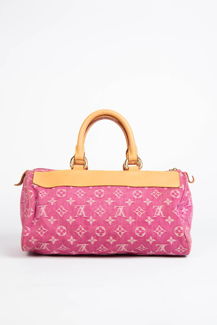 Vintage Louis Vuitton Pink Denim Neo Speedy Bag