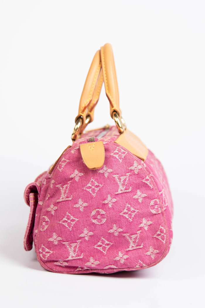 Vintage Louis Vuitton Pink Denim Neo Speedy Bag