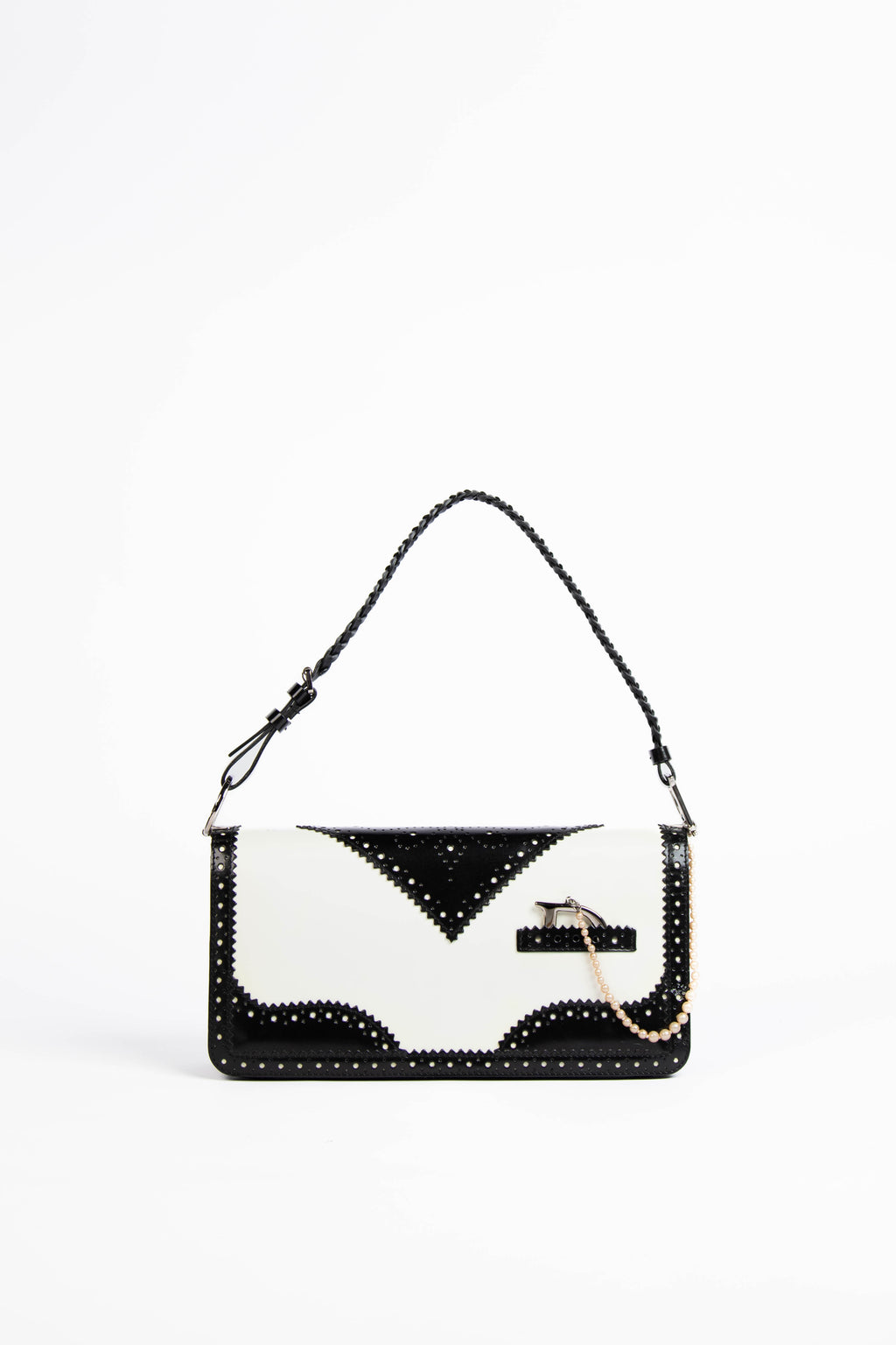 Vintage Christian Dior D'Trick Leather Shoulder Bag