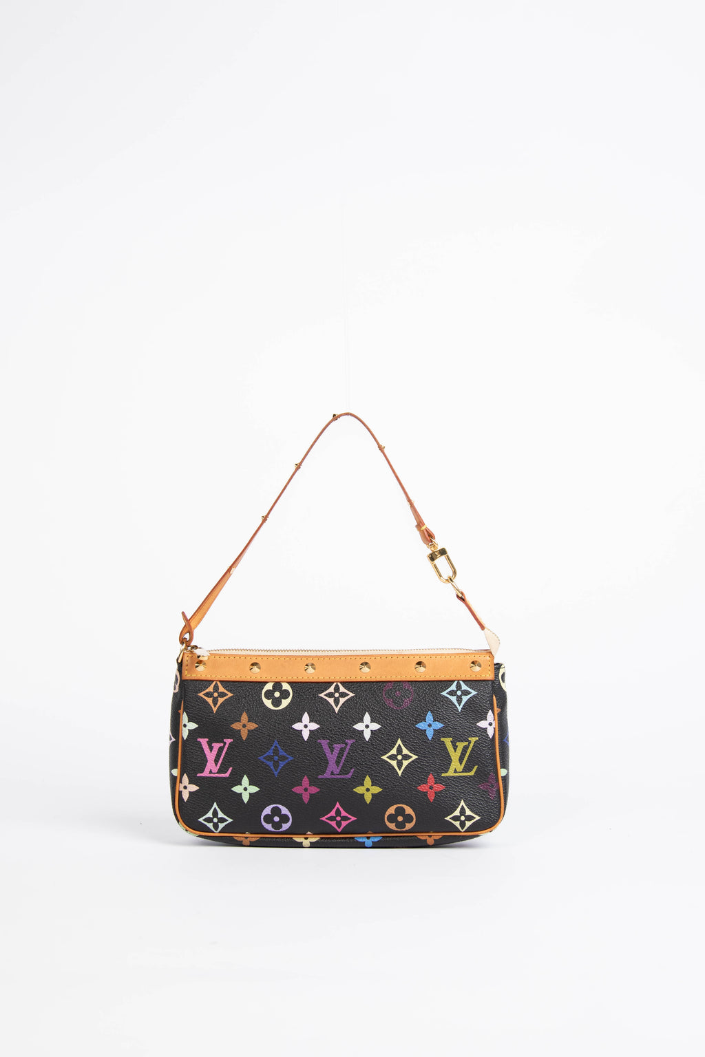 Vintage Louis Vuitton x Takashi Murakami Black Multicolour Pochette Accessoires
