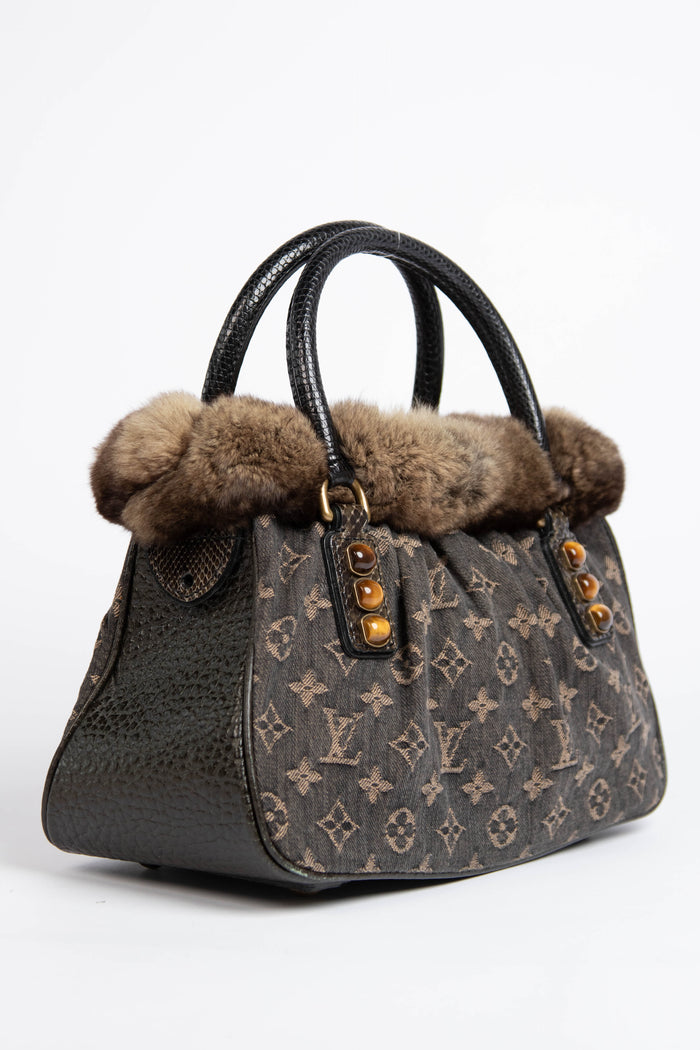 2005 Louis Vuitton Denim Monogram Trapeze PM
