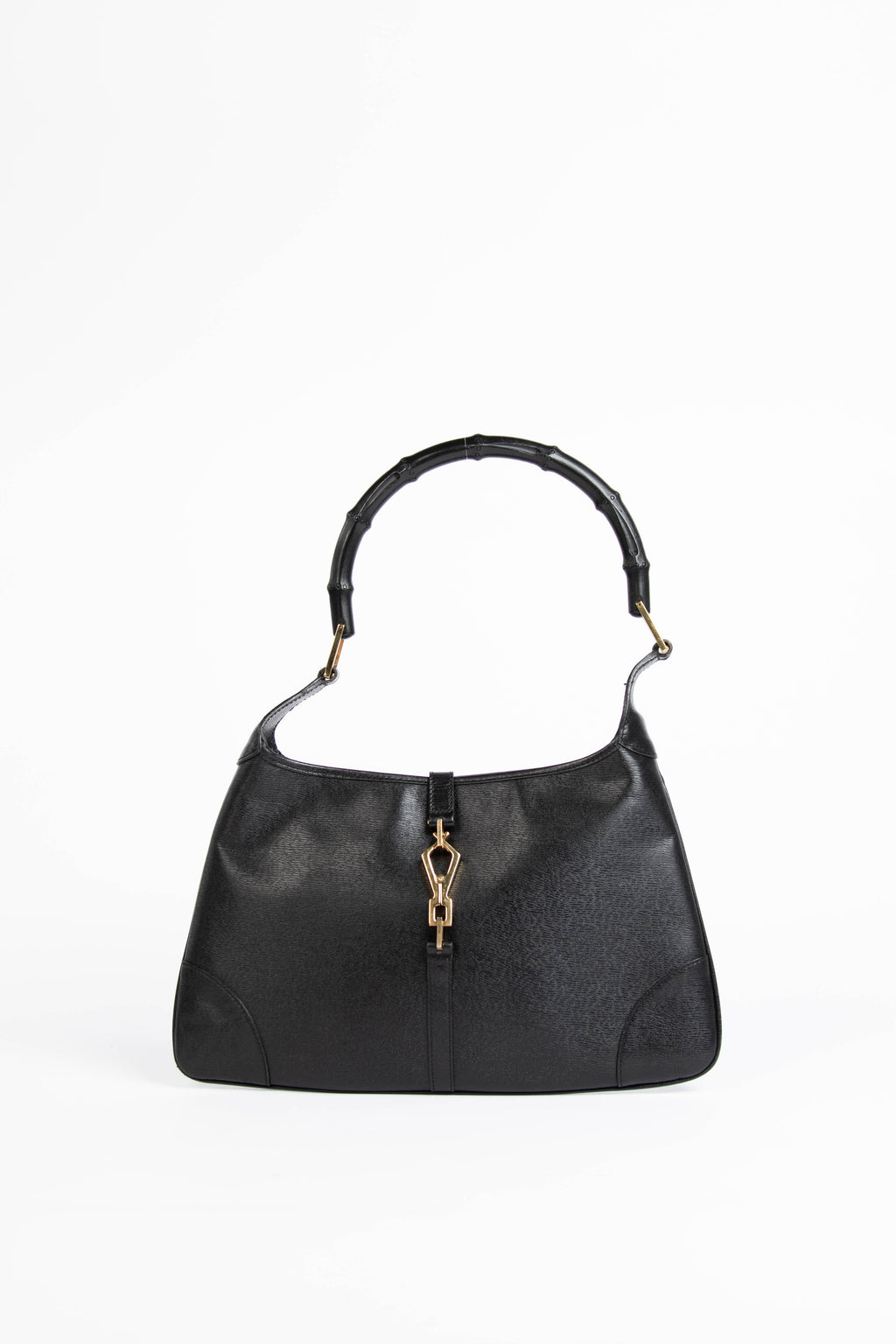 Vintage Gucci Black Leather Kandinsky Jackie Bag