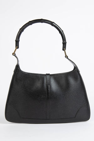 Vintage Gucci Black Leather Kandinsky Jackie Bag
