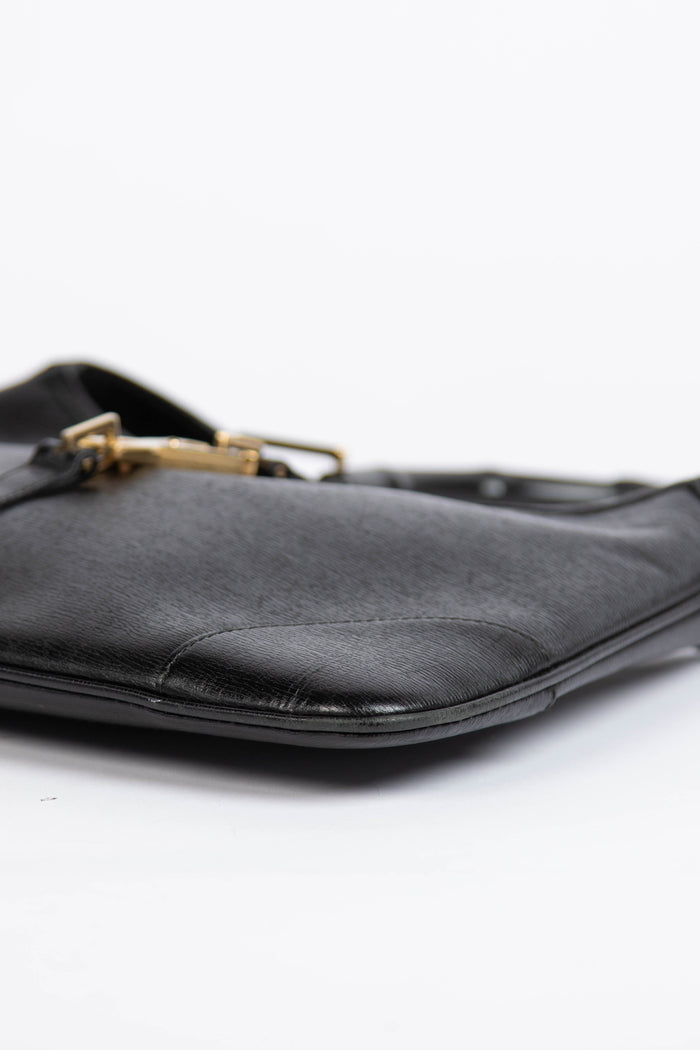 Vintage Gucci Black Leather Kandinsky Jackie Bag