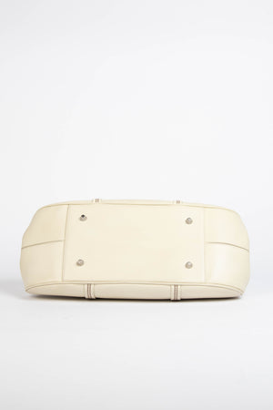 Vintage Christian Dior White Leather Detective Handbag