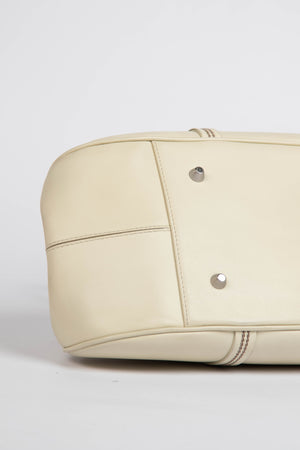 Vintage Christian Dior White Leather Detective Handbag