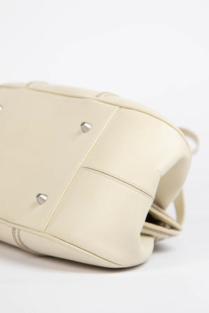 Vintage Christian Dior White Leather Detective Handbag