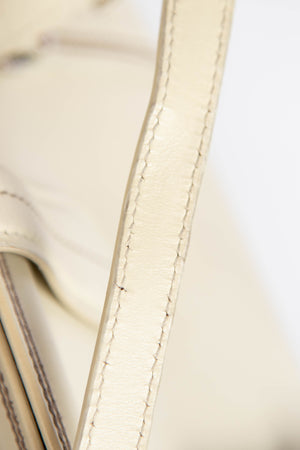 Vintage Christian Dior White Leather Detective Handbag