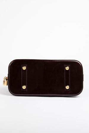 2010s Louis Vuitton Oxblood Vernis Monogram Alma PM