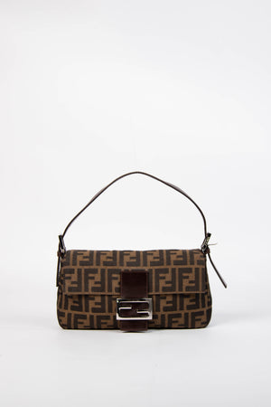 90s Fendi Zucca Baguette Monogram Shoulder Bag