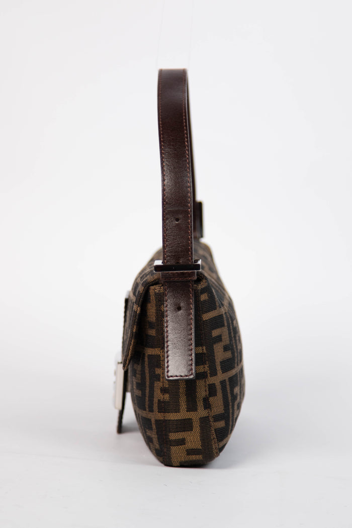 90s Fendi Zucca Baguette Monogram Shoulder Bag