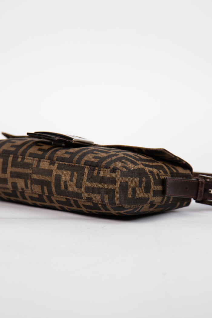 90s Fendi Zucca Baguette Monogram Shoulder Bag