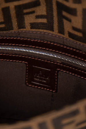90s Fendi Zucca Baguette Monogram Shoulder Bag