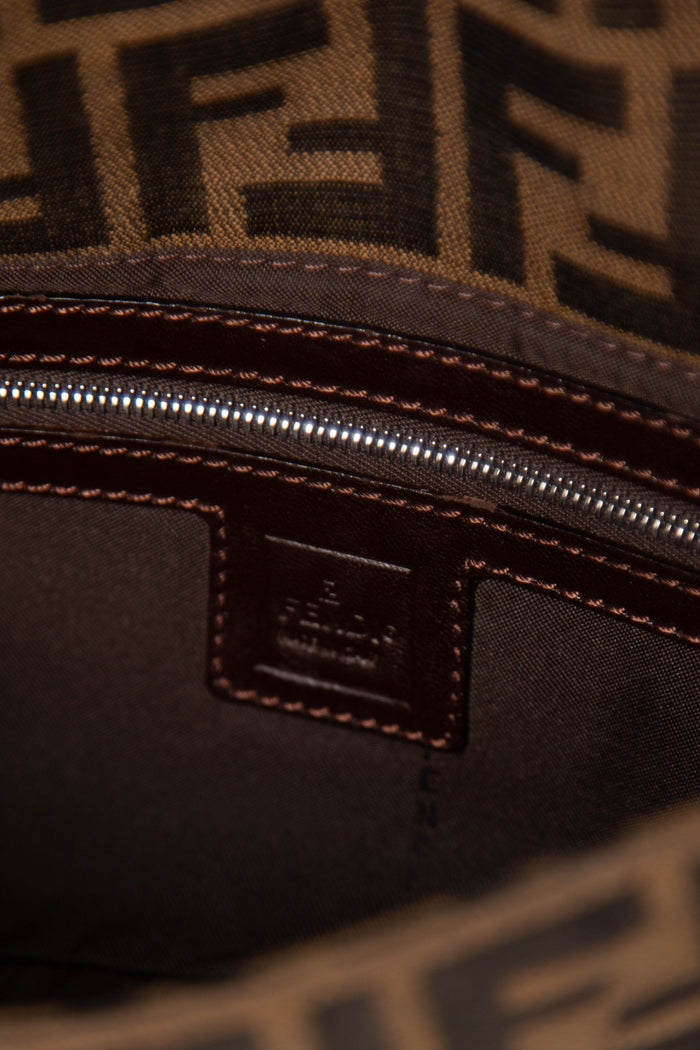 90s Fendi Zucca Baguette Monogram Shoulder Bag