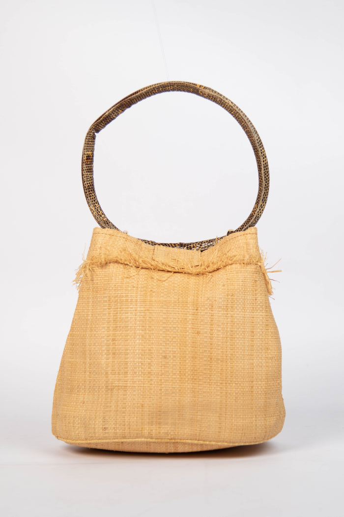 Vintage Fendi Wicker Small Bucket Bag