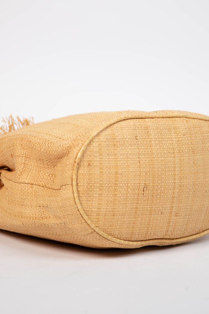 Vintage Fendi Wicker Small Bucket Bag